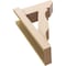 Ekena Millwork 6-in W x 14-in D x 22-in H Funston Slat Rough Cedar Woodgrain TimberThane Outlooker, Primed Tan OUTUR060X14X22FST24RCPR - alternate 2